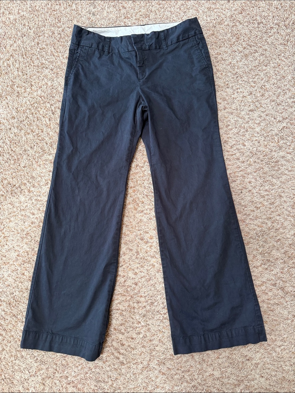 Gap Women's Classic Wide-Leg Khaki pants - Navy
